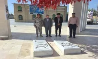 بازدید مدیرکل حفظ آثار دفاع مقدس و مقاومت بوشهر از یادمان شهدای گمنام آبدان