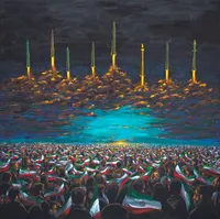 قابی از اتحاد و اراده؛ رونمایی از اثر جدید مرکز هنرهای تجسمی در شبِ موشکی ایران