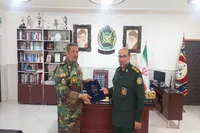 تصاویر/ دیدار مدیرکل بنیاد حفظ آثار کردستان با فرمانده ارتش استان به مناسبت روز ارتش