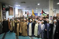 فیلم/ تجمع حوزویان اردبیلی در حمایت از رهبری و محکومیت فتنه‌گران