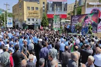 پیکر مطهر شهید «علیرضا معینی» در سپیدان تشییع شد