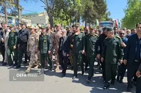 تصاویر/ برگزاری مراسم تشییع پیکر شهدای جنگ رمضان در شهرستان پارس آباد