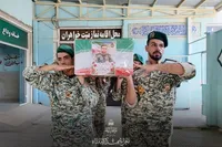 فیلم/ آیین وداع وتشییــع شهید «یونس حاجی عزیزی» در کرمانشاه