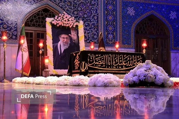 مراسم چهلمین روز تدفین رهبر شهید در حرم مطهر رضوی