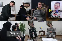 سردار رادان با خانواده‌ شهیدان شیرازی، تنگسیری و نائینی دیدار کرد+ تصاویر