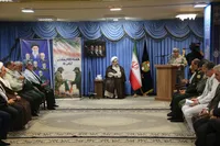 تصاویر/ دیدار فرماندهان نظامی و انتظامی آذربایجان‌شرقی با امام جمعه تبریز