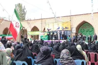 کاروان زیر سایه خورشید و پرچم رضوی مورد استقبال مردم ولایی بیجار قرار گرفت