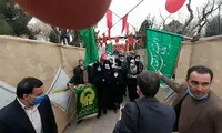 تصاویر/ استقبال از خانواده شهید شناسایی شده «غلامحسن صابری» در شهرستان قدس (۱)