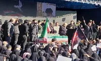 فیلم/ تشییع باشکوه و حماسی ۴ شهید حملات امریکایی صهیونیستی در رشت