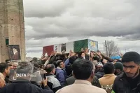 مراسم تشییع باشکوه شهید «حسین جهانشاهی» در بردسیر برگزار شد