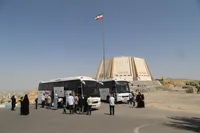 تصاویر/ بدرقه کاروان پیشکسوتان دفاع مقدس از موزه دفاع مقدس ومقاومت استان به کربلا