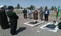 ساخت المان در مزار ۵ شهید گمنام خراسان جنوبی
