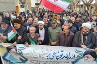 تصاویر/ راهپیمایی یوم‌الله ۲۲ بهمن در شهر «هیر» با حضور سرهنگ حبیب‌زاده