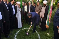 کلنگ‌زنی یادمان شهید گمنام در سازمان جهاد کشاورزی کرمانشاه