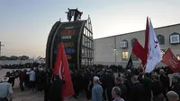 فیلم/ برگزاری مراسم نخل برداری در حسینیه ایران