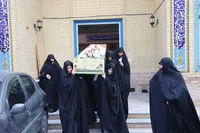 تصاویر/ مراسم استقبال از شهید گمنام در حوزه علمیه ریحانه الرسول