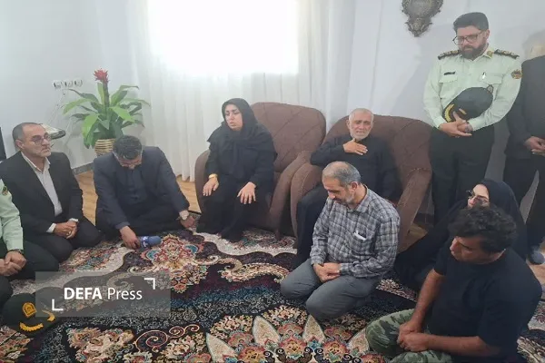 دلجویی مسئولان انتظامی و دستگاه‌های اداری مازندران از خانواده شهید «قاسمی»