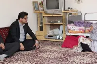 دیدار فرماندار کلات با مادر شهید «ابوالقاسم خورشاهی» در شهر زاوین