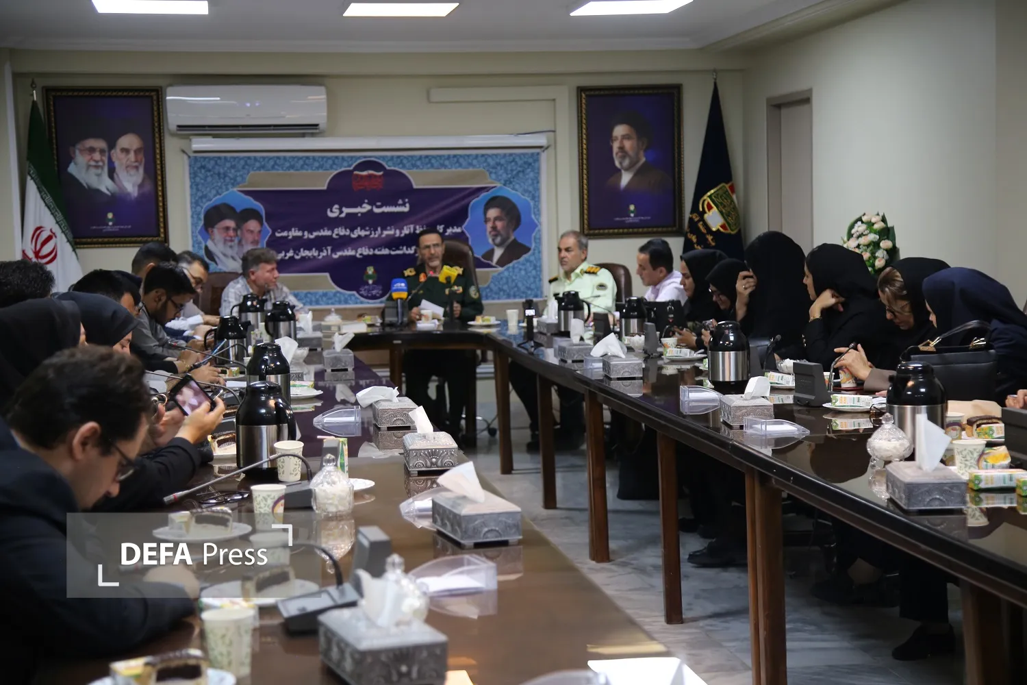 تصاویر/ نشست خبری دبیر ستاد گرامیداشت چهل و ششمین سالگرد هفته دفاع مقدس آذربایجان غربی
