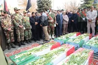 کلیپ/تشییع ۶ شهید گمنام در ارومیه همزمان با سالروز شهادت حضرت زهرا (س)