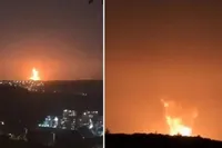 Explosion of Ammonium Perchlorate Tanks and Arrow Missiles Deep in the Occupied Territories
