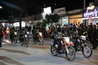 تصاویر/ برگزاری رژه «جان‌فدایان برای ایران» در شهرستان گرمه