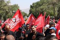 تصاویر/ برگزاری راهپیمایی باشکوه جاماندگان اربعین حسینی در خراسان شمالی