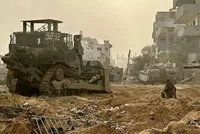 Israeli Engineering Equipment Explodes in Gaza