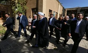 عکس/ روحانی در بیت امام خمینی(ره)
