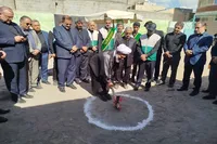 کلنگ‌زنی دومین مدرسه طرح ملی «شجره طیبه» در شهرستان مراغه