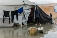 Rain and Bombs in Gaza