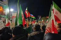 فیلم/ حضور شیعیان کشور آذربایجان در تجمعات حماسی مردم اردبیل