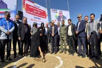 کلنگ‌زنی پایگاه چند منظوره اطفای حریق گچساران با حضور مادر شهید «البرز زارعی»