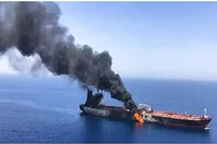سپاه: سوپرنفتکش متخلف حامل نفت خام بر اثر برخورد با مین منفجر شد