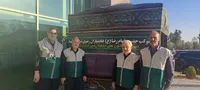بدرقه معنوی زائران اربعین در فرودگاه سمنان با حضور موکب خادمیاران رضوی