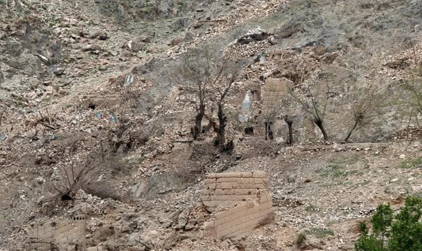 تصاویر/ محل اصابت «مادر بمبها» در افغانستان