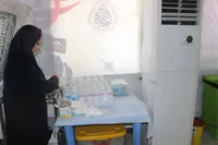 استقرار درمانگاه سیار نزسا در حمیدیه برای خدمت‌رسانی به زائران اربعین