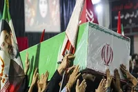 بدرقه شهید هوشنگ کاظمیان جزی بر دستان مردم شهیدپرور گز برخوار