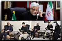 گفت‌وگوی تلفنی معاون رئیس جمهور با جانباز مشهور کرمانشاهی در جنگ رمضان