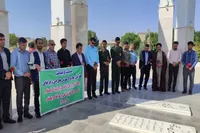 غبارروبی گلزار شهدای بهمئی در آغاز هفته ملی مهارت