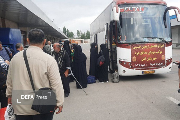 اعزام خادمان اربعینی موکب شهدای مدافع حرم آمل به کربلا