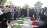 استقبال از پیکر مطهر ۶ شهید گمنام در بوشهر