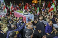 تصاویر/مراسم وداع با پیکر مطهر خلبان شهید امیر مجید کاظمی در شیراز