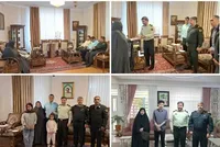 دیدار فرمانده انتظامی کرمان با خانواده سرداران شهید زنده‌روح و برزگرپور