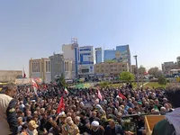 تصاویر/ وداع حماسی مردم رفسنجان با سه شهید مدافع وطن