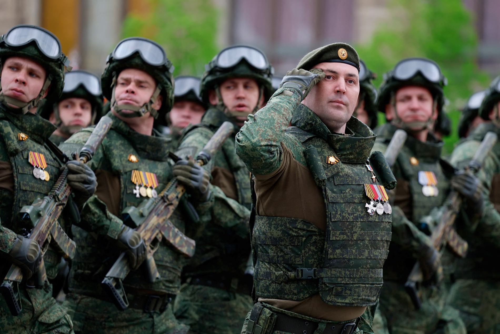 Displays Instead of Military Equipment on Victory Day