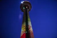 ویدئو مپینگ چهره شهدا و پرچم ایران بر فراز برج میلاد