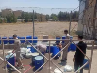 موکب اسکان کرمان در مشهد آماده پذیرایی از زائران تشییع امام شهید+تصاویر