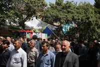 تصاویر/ تشییع پیکر جانباز شهید «قربانعلی مرگان» بر روی دستان مردم قدرشناس شهرستان بجنورد