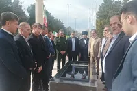 بازدید میدانی مدیرکل حفظ آثار و نشر ارزش‌های دفاع مقدس اردبیل و مقاومت از یادمان شهید گمنام دانشگاه آزاد پارس‌آباد